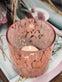 Fyrfadsstage i mundblæstglas Rose - VIAMAJA.DK