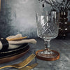 Glasbrik / Coaster - olieret akacia træ
