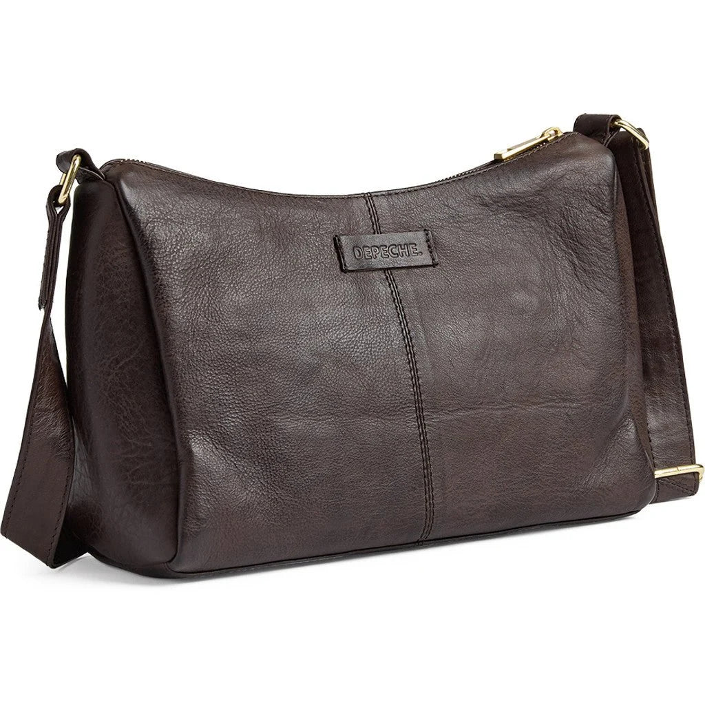 Skuldertaske Golden Chic - Coffee