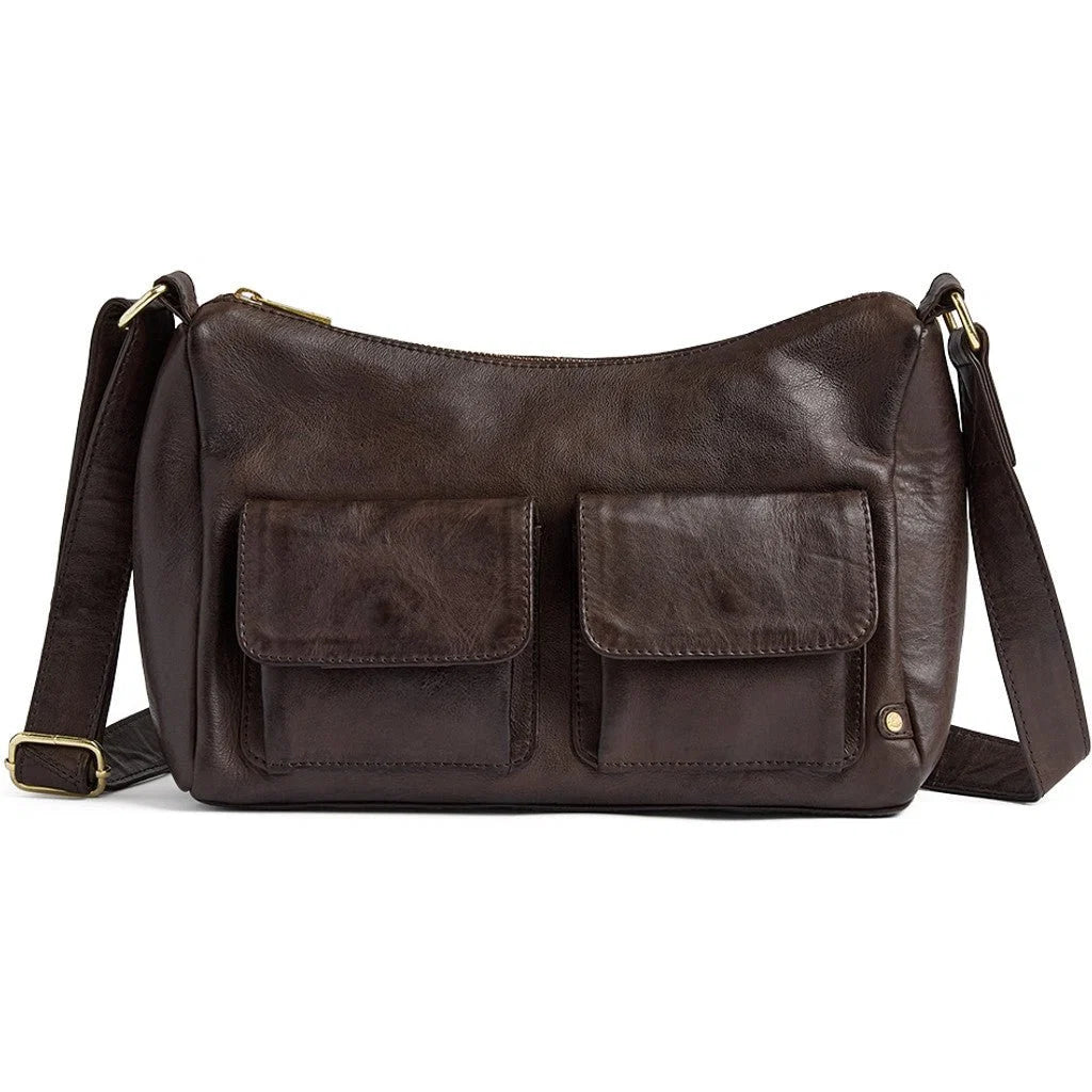 Skuldertaske Golden Chic - Coffee