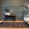Gulvtæppe i flettet læder - Brun mix 70x140cm