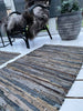 Gulvtæppe i flettet skind - 60x90cm