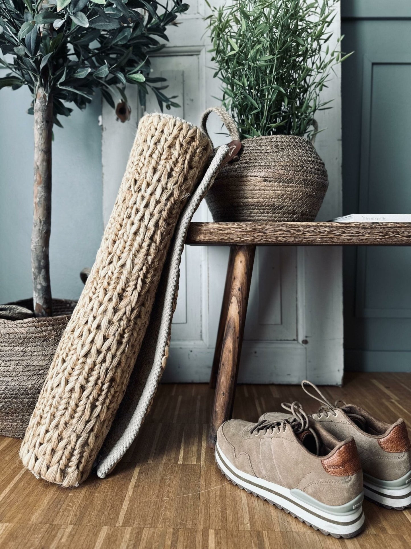 Gulvtæppe i kraftig Sumak jute – 60×90 cm - VIAMAJA.DK