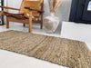 Gulvtæppe i Oliven skind og jute – 70x200
