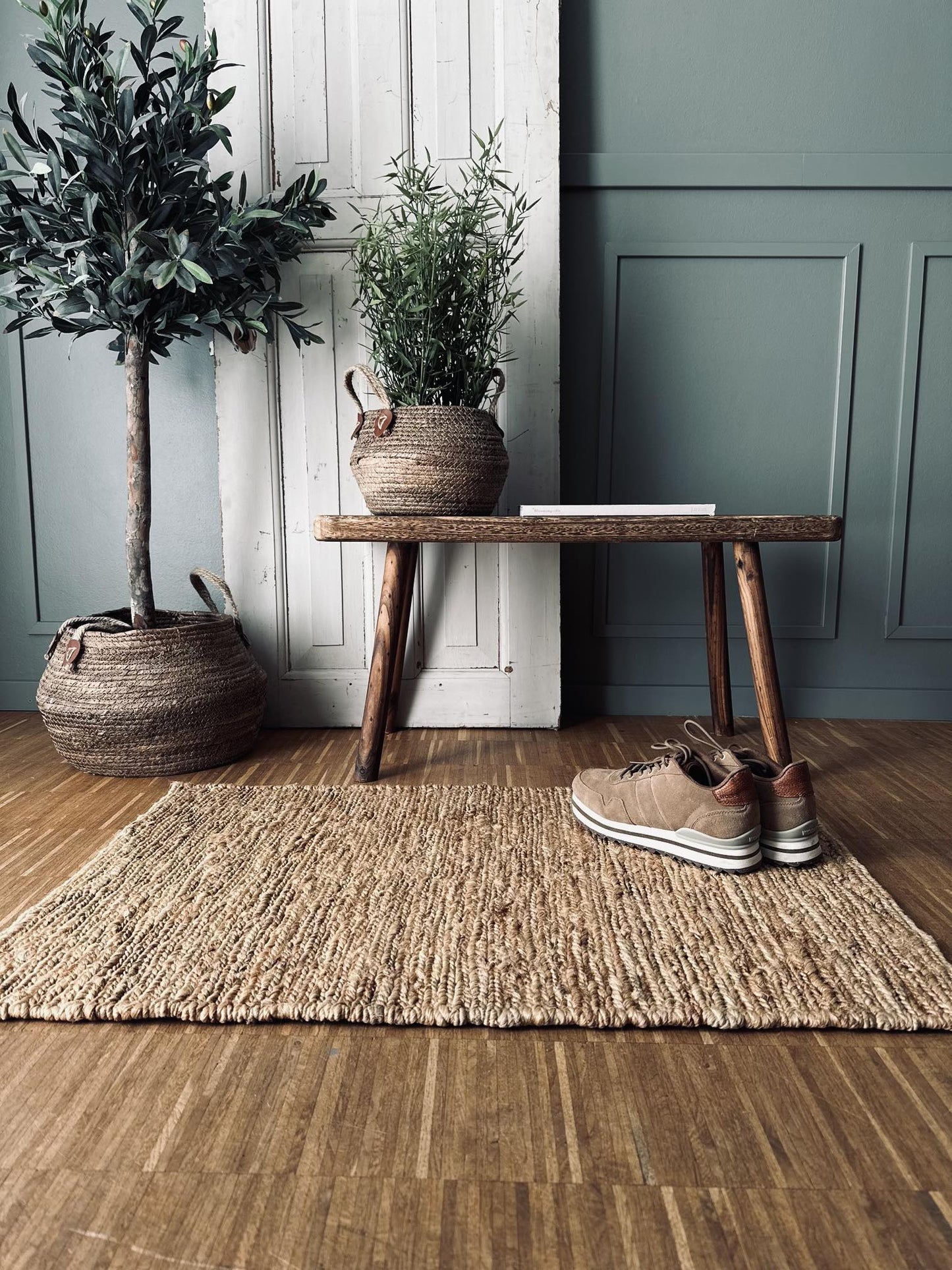 Gulvtæppe i Sumak jute - 60x90 cm - VIAMAJA.DK