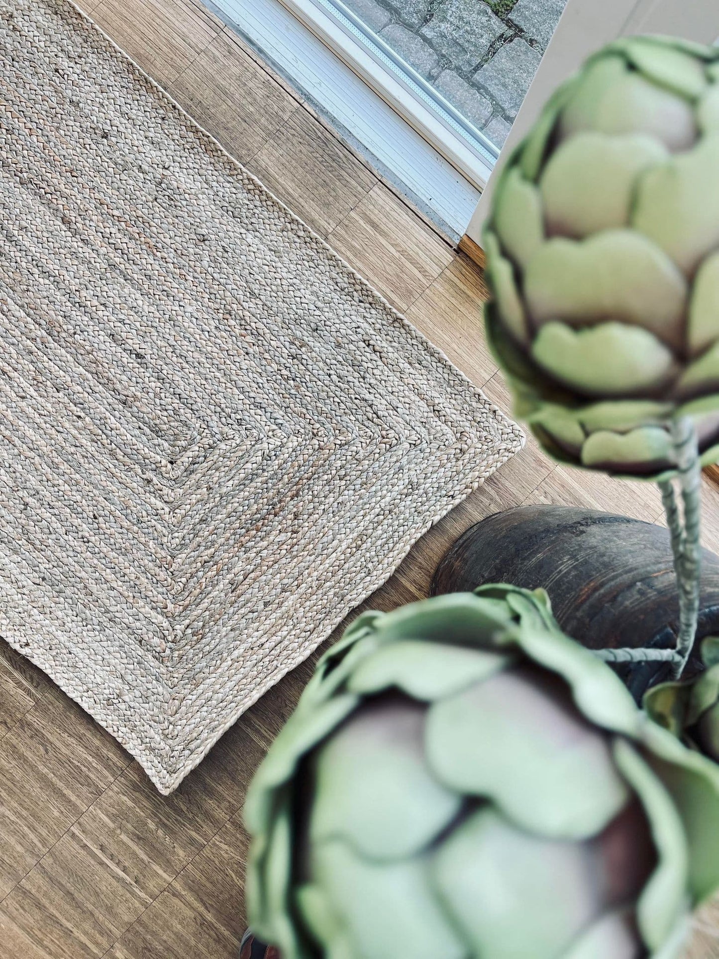 Gulvtæppe jute – 70x200 cm - VIAMAJA.DK