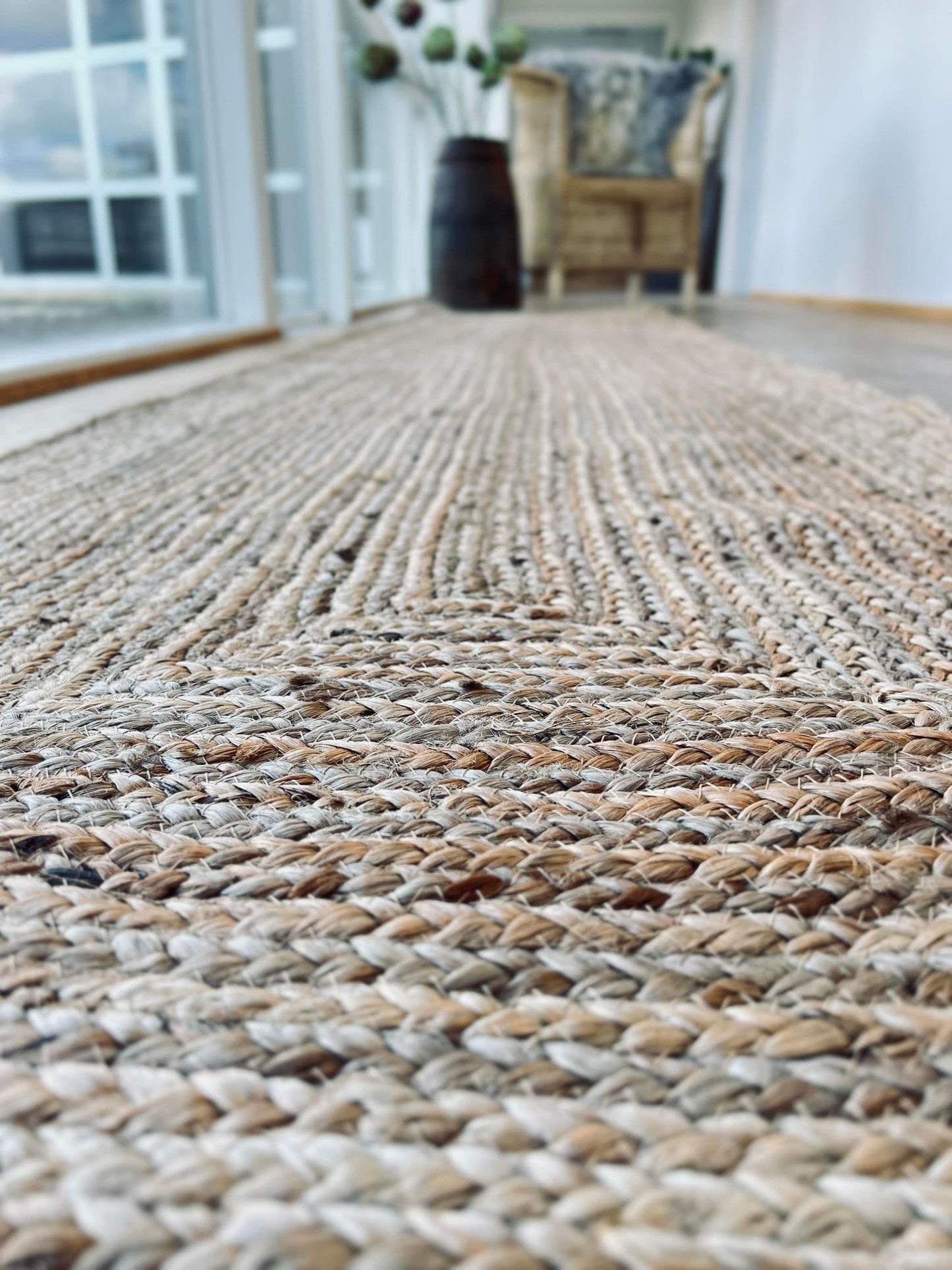 Gulvtæppe jute – 70x200 cm - VIAMAJA.DK