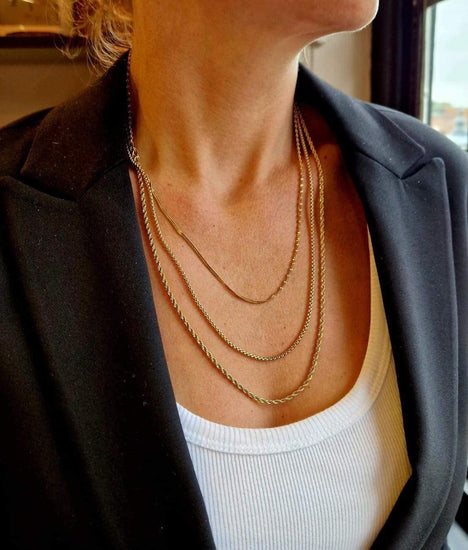 Halskæde Aleandre 18k forgyldt - 59cm - VIAMAJA.DK