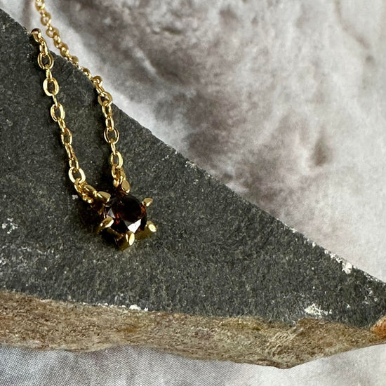 Halskæde Gia - Forgyldt sterling sølv m. Zirkon - VIAMAJA.DK