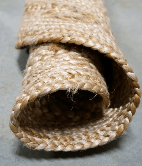 Håndvævet jute tæppe Ø 120 cm - VIAMAJA