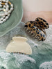 Hårklemmer Creme / Leopard – Sæt med 2 stk