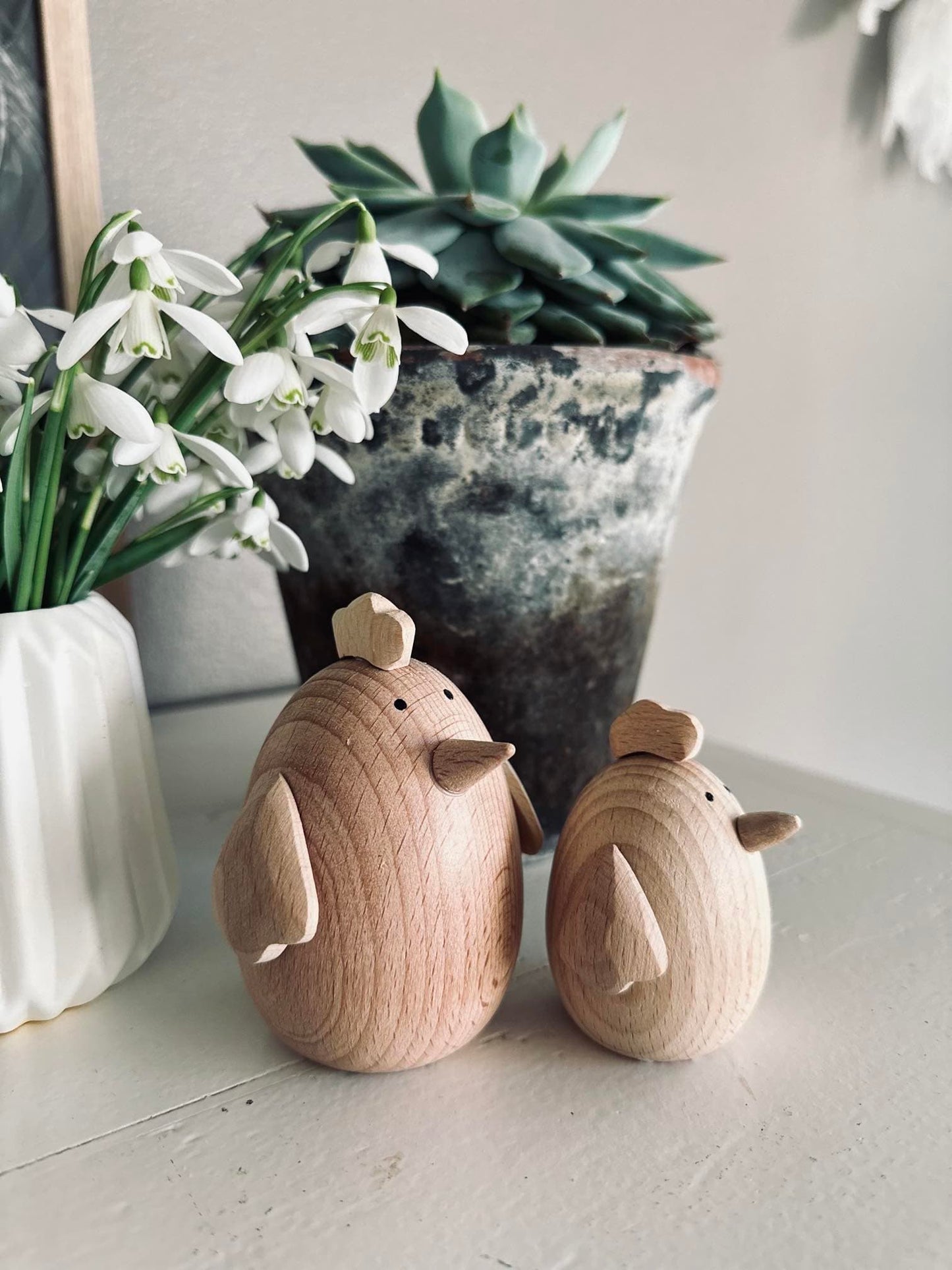 Høne 8,8cm – Bøg stor - VIAMAJA.DK