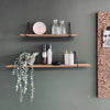 Hylde i træ og metal – 90cm
