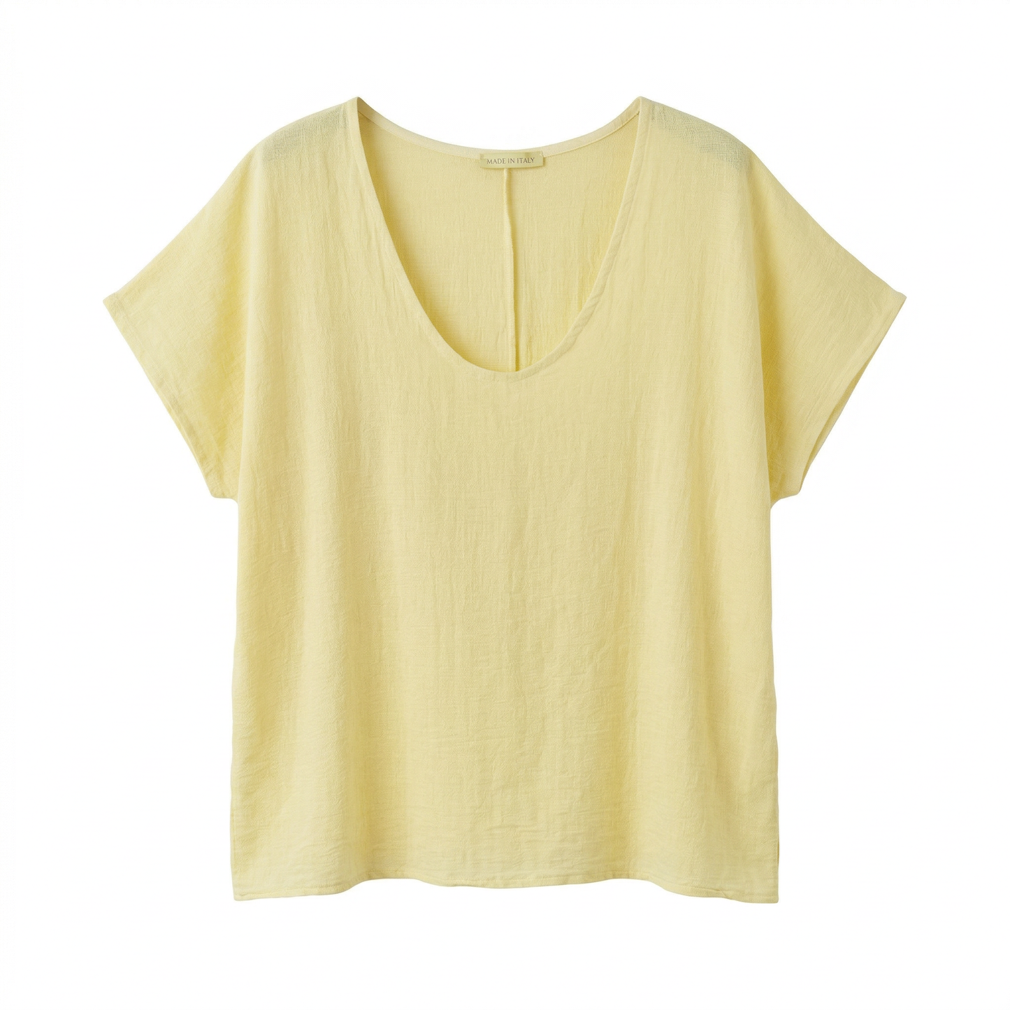 T-shirt Cozy hørmix - Gul