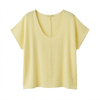 T-shirt Cozy hørmix - Gul