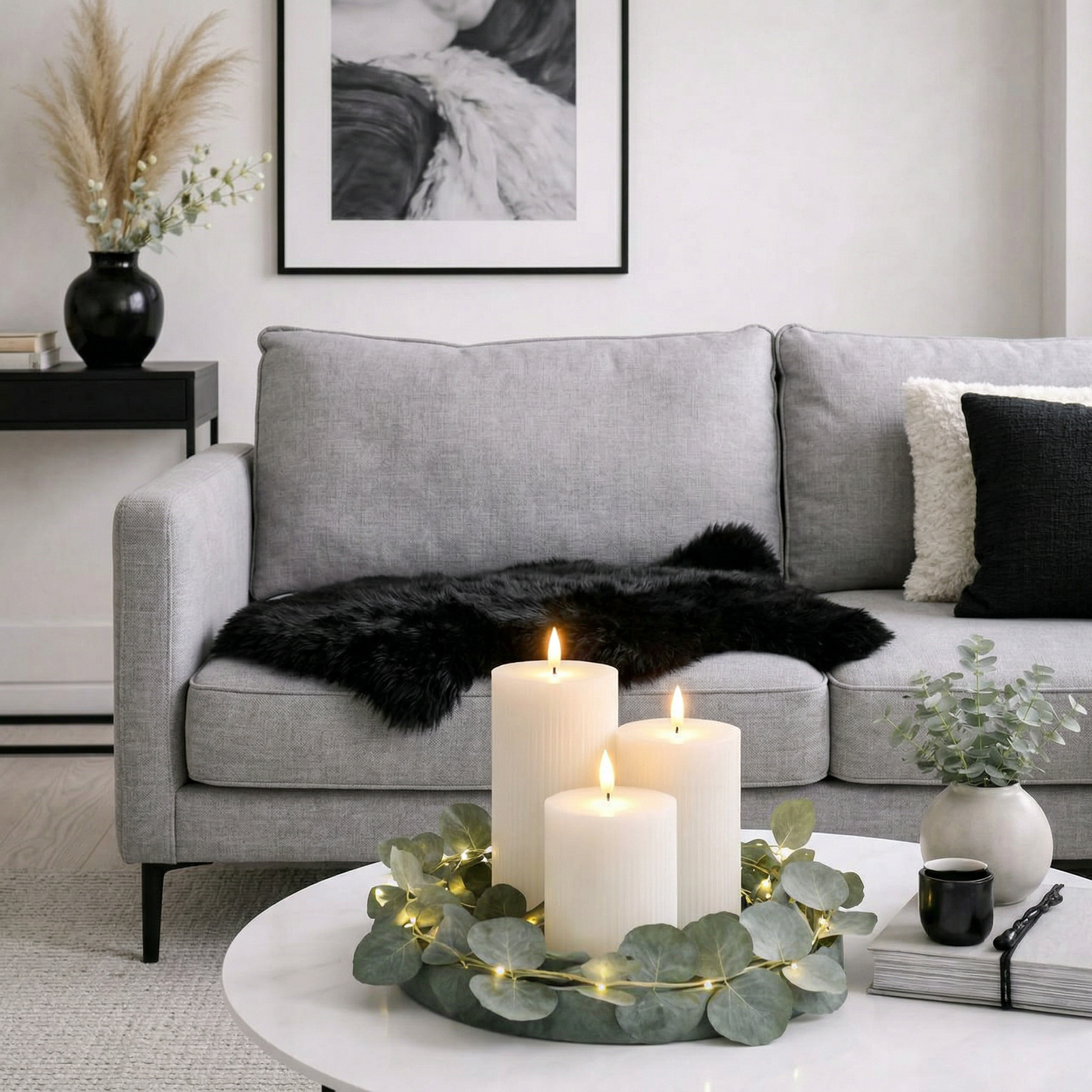 Lammeskind Sort 85x55cm