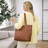 Shopper Daily i blød skind - Cognac