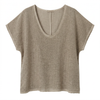 T-shirt Cozy hørmix - Caramel