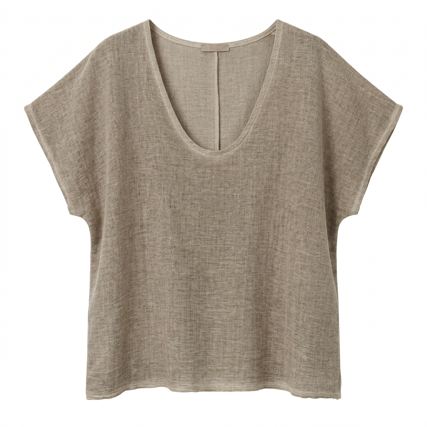 T-shirt Cozy hørmix - Caramel
