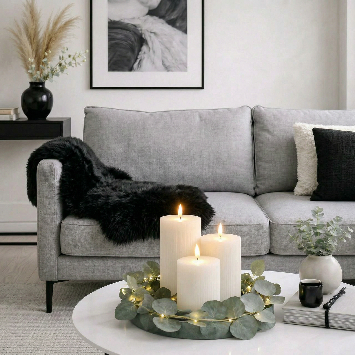 Lammeskind Sort 85x55cm