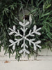 Juleophæng 15cm Snefnug White mix