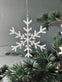 Juleophæng 15cm Snefnug White mix - VIAMAJA.DK
