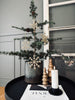 Juleophæng Snefnug mix guld 15cm