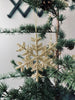 Juleophæng Snefnug mix guld