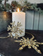 Juleophæng Snefnug mix guld m. sten 10cm - VIAMAJA.DK