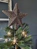 Julestjerne til juletræ 27 cm - Champagne / Gold