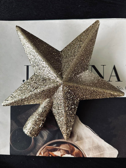 Julestjerne til juletræ - Guld - VIAMAJA.DK