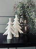 Juletræ 22cm - Hvid porcelæn