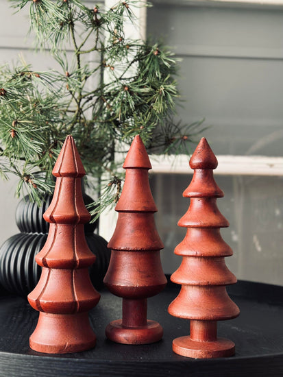 Juletræ Wood Walnut mix 15cm - VIAMAJA.DK