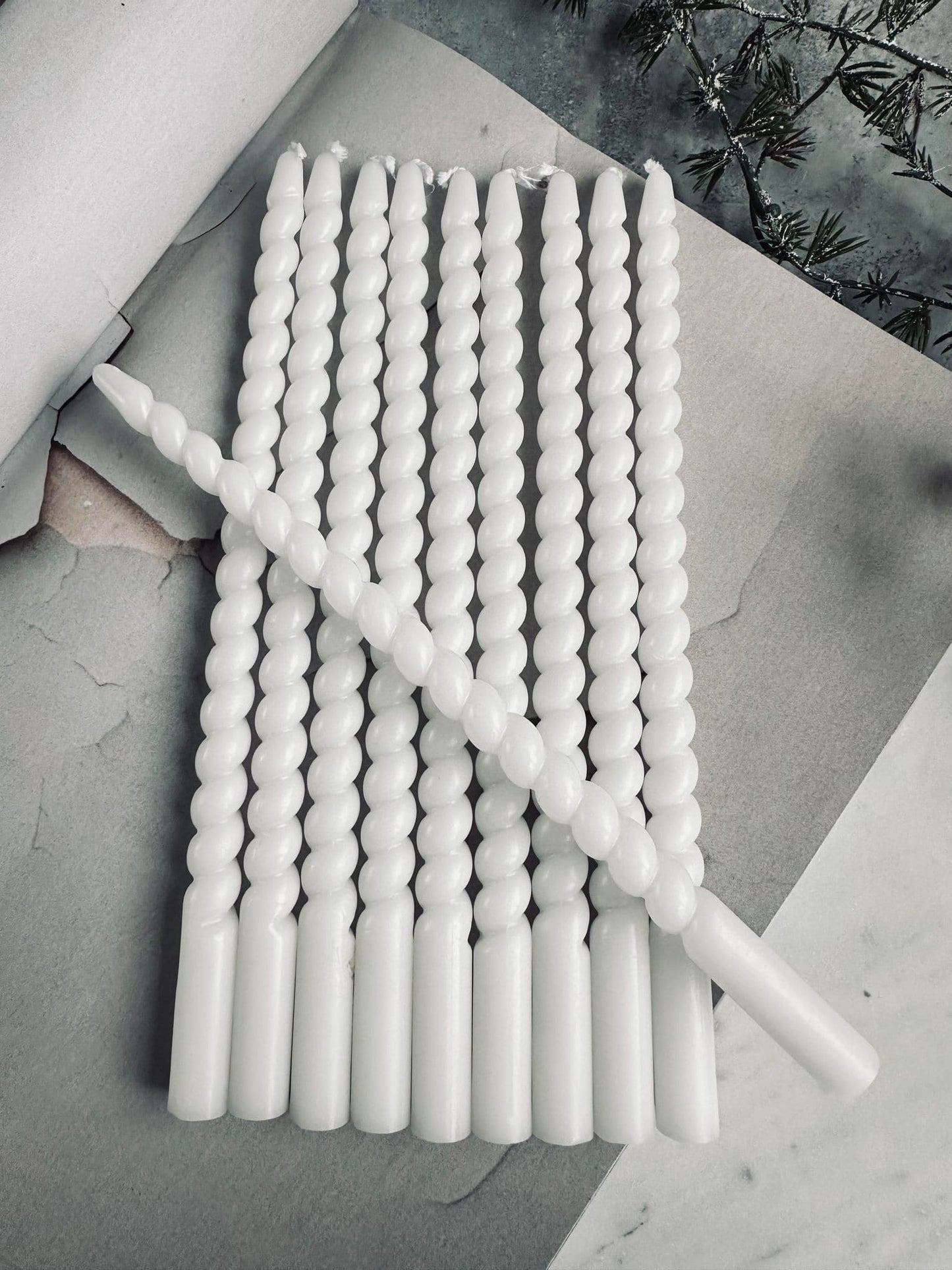 Kertelys 10 stk - Snoet Hvid - VIAMAJA.DK