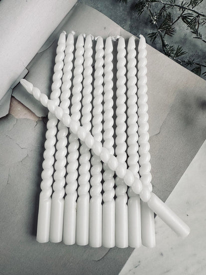 Kertelys 10 stk - Snoet Hvid - VIAMAJA.DK