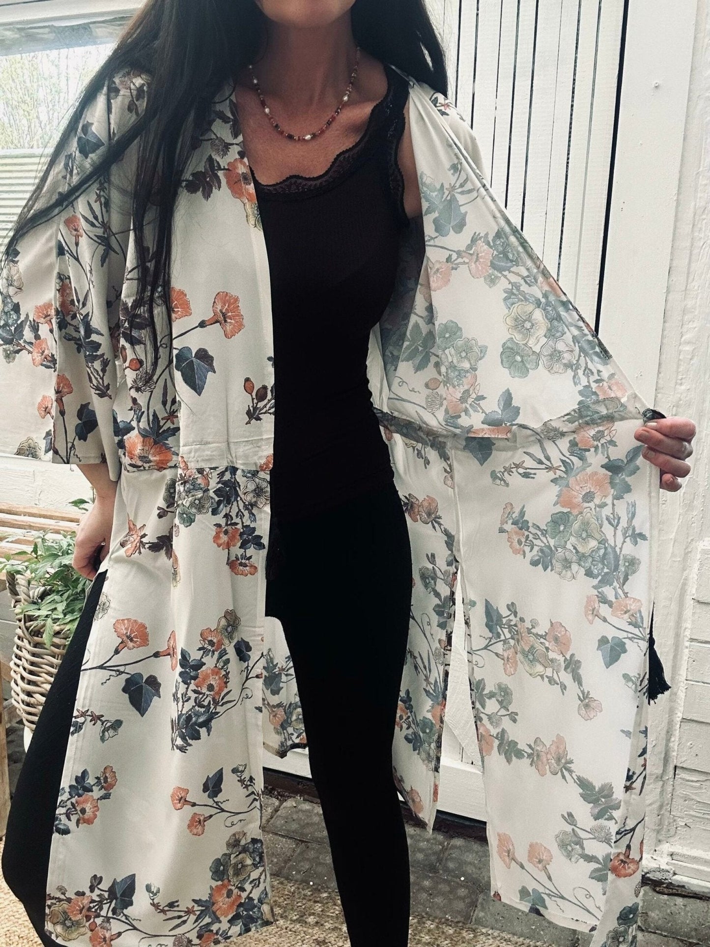 Kimono Flora Silk - VIAMAJA.DK
