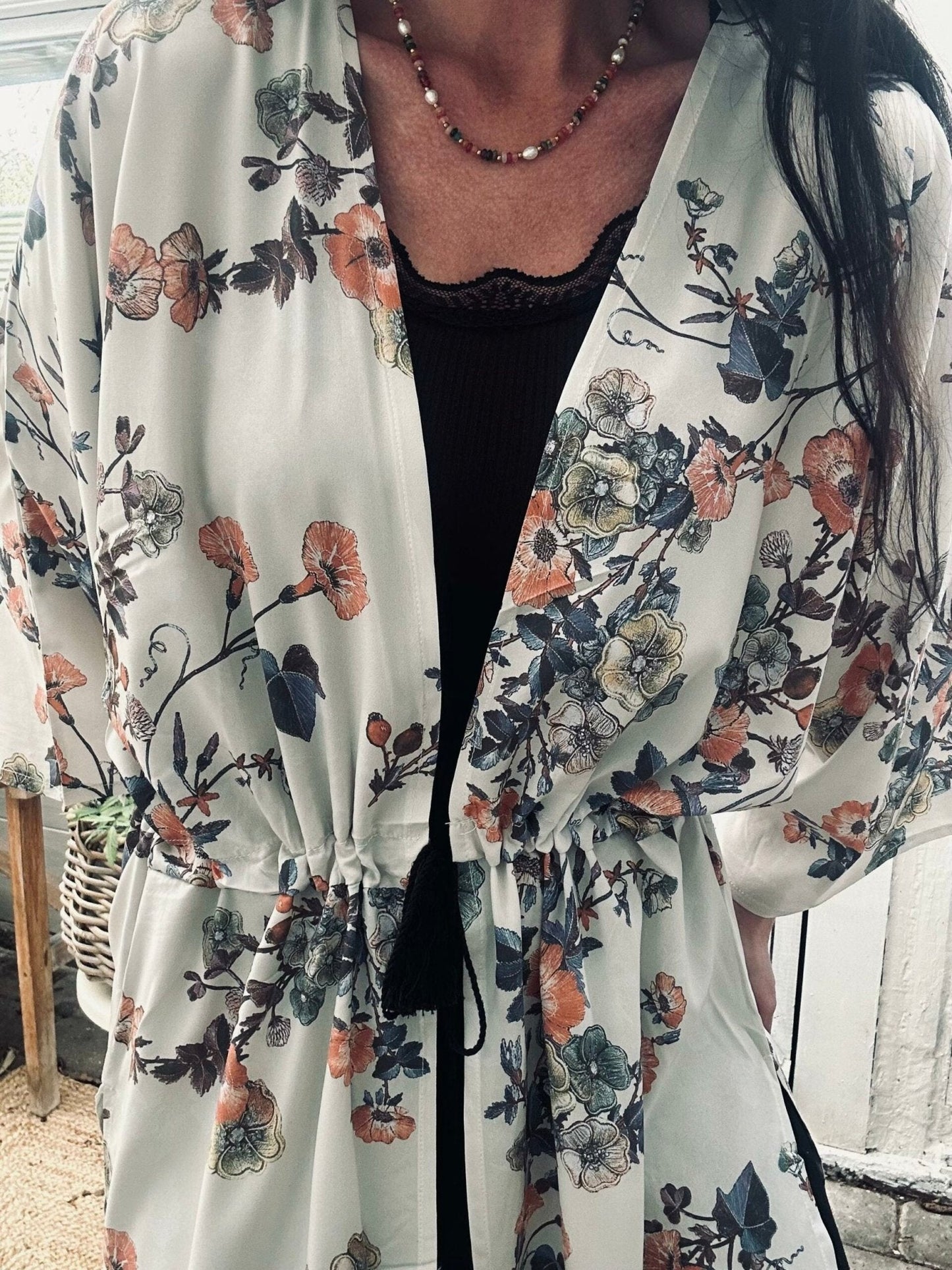 Kimono Flora Silk - VIAMAJA.DK
