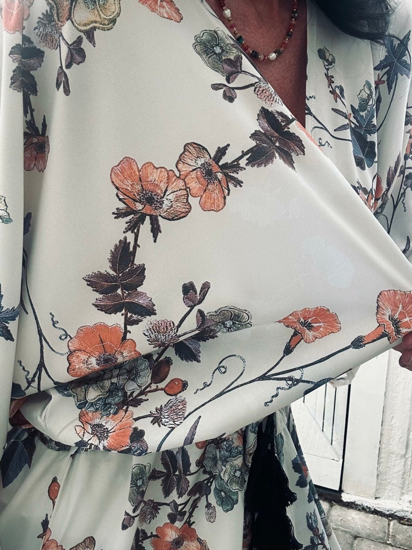 Kimono Flora Silk - VIAMAJA.DK