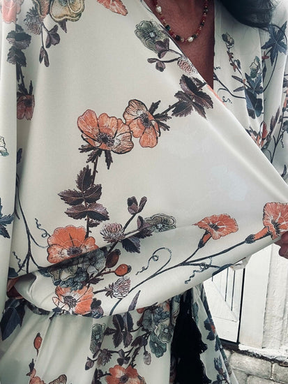 Kimono Flora Silk - VIAMAJA.DK