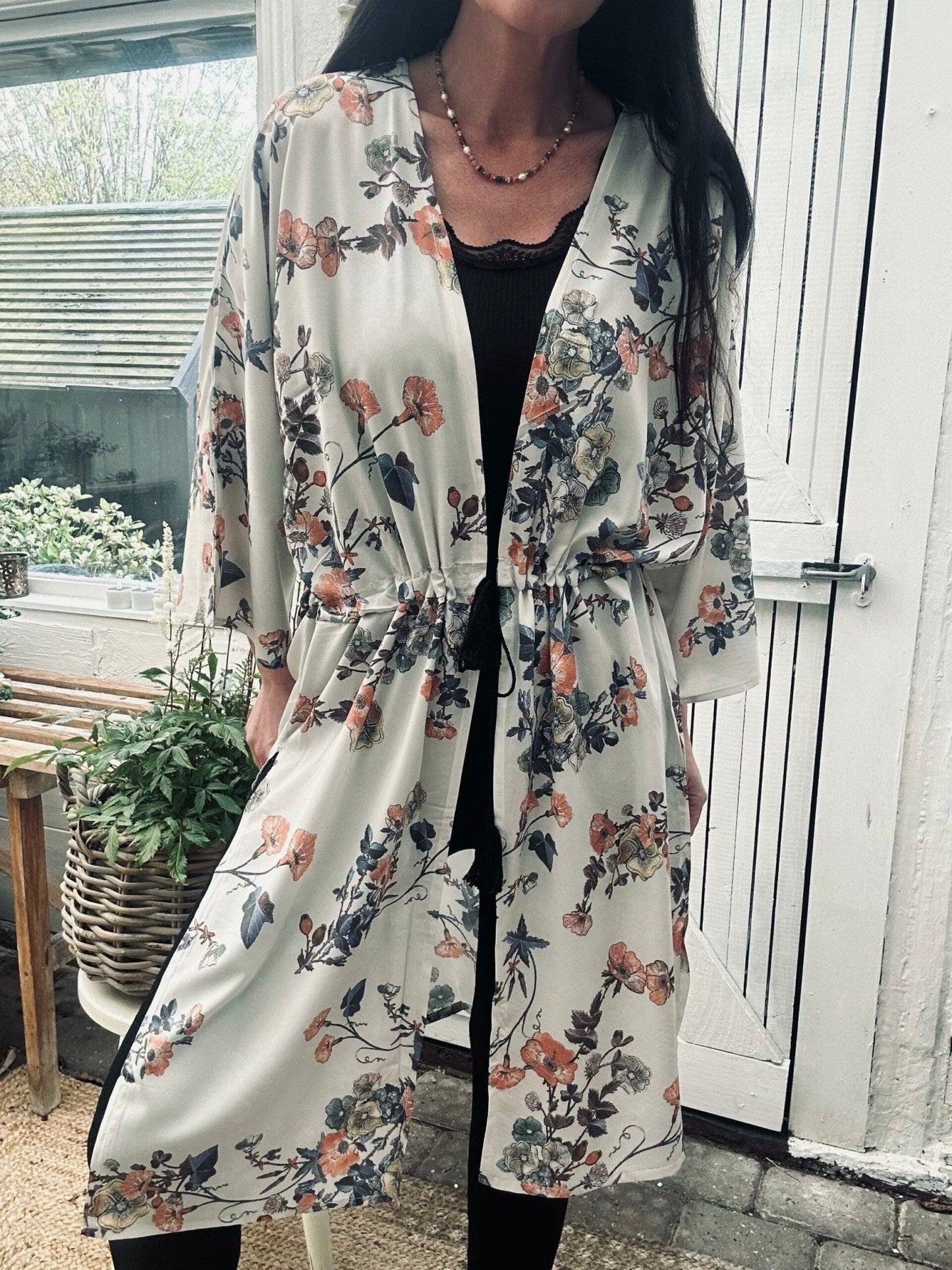 Kimono Flora Silk - VIAMAJA.DK