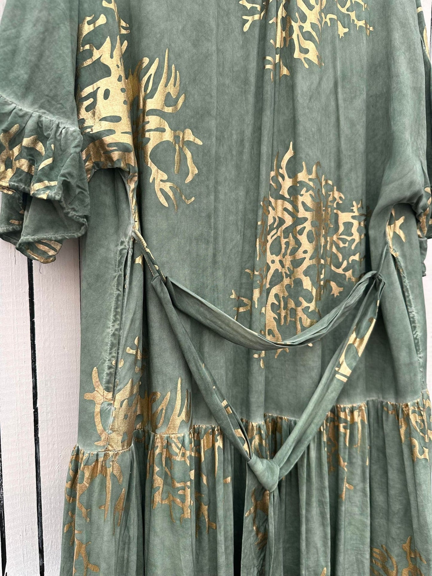 Kimono – Green / Gold - VIAMAJA.DK