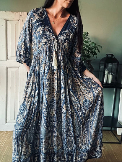 Kjole Boheme blue - VIAMAJA.DK