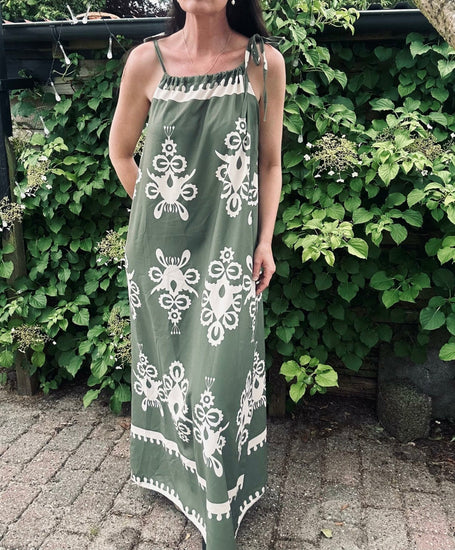 Kjole Mila green - VIAMAJA.DK