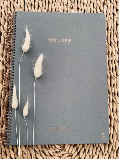 KOZO Notebook A4 linieret - Dusty Blue - VIAMAJA