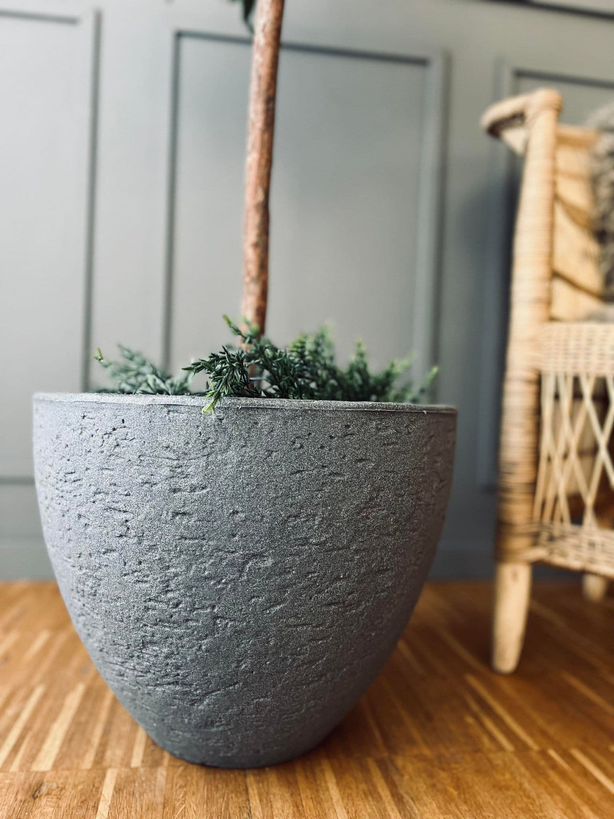 Krukke i plast - LYS STONE - Inde og ude - VIAMAJA.DK