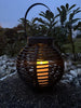 Lanterne med solceller – Black