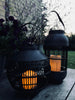 Lanterne med solceller Rattan kugle