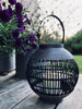 Lanterne med solceller Rattan kugle