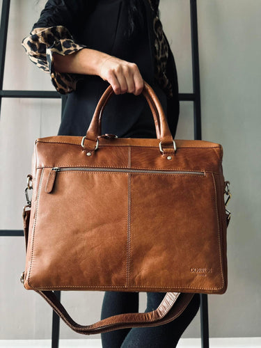 Laptop / arbejdstaske - New Maisy Cognac