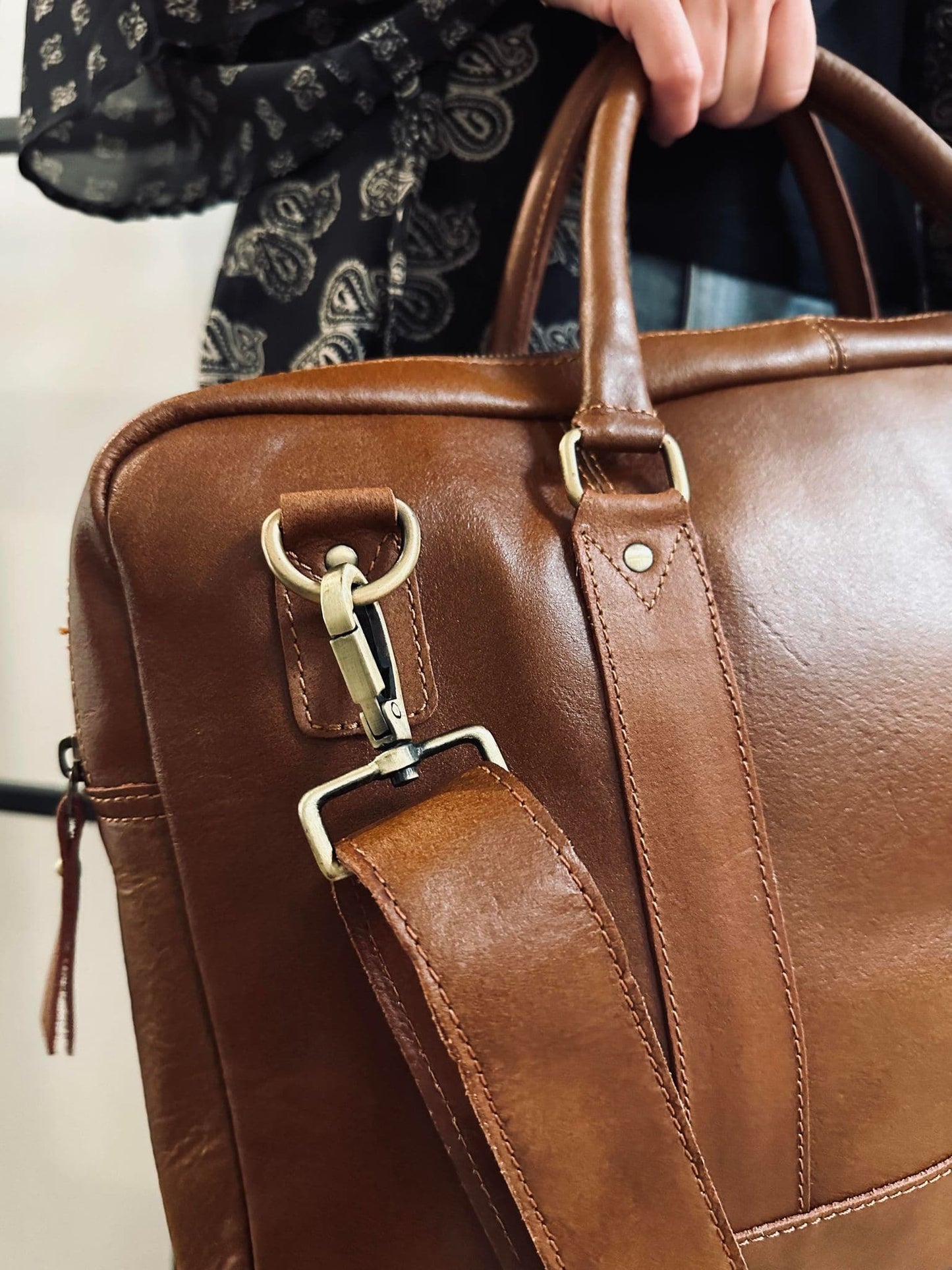 Laptop Cognac - Soft leather Unisex - VIAMAJA.DK